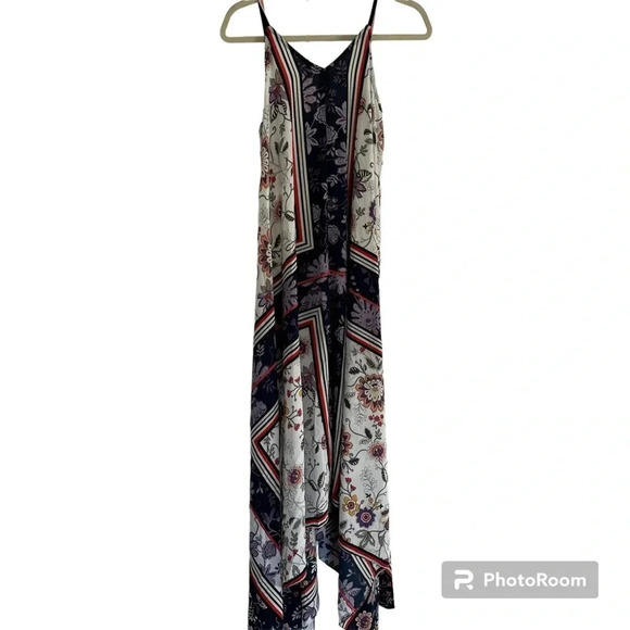 Nanette Lepore Floral Sleeveless Maxi Sundress Handkerchief Hem Size 2 - Picture 2 of 11